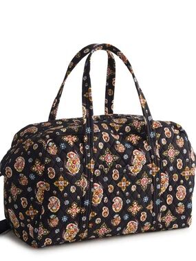 Vera Bradley Large Miramar Weekender in Premium Cotton North Star Sky
